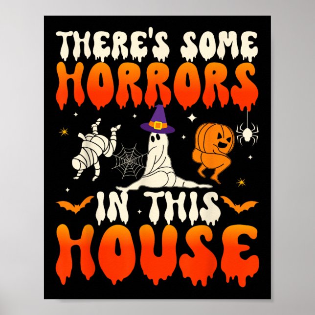 Einige Horror in diesem Haus Funny Ghost Halloween Poster (Vorne)