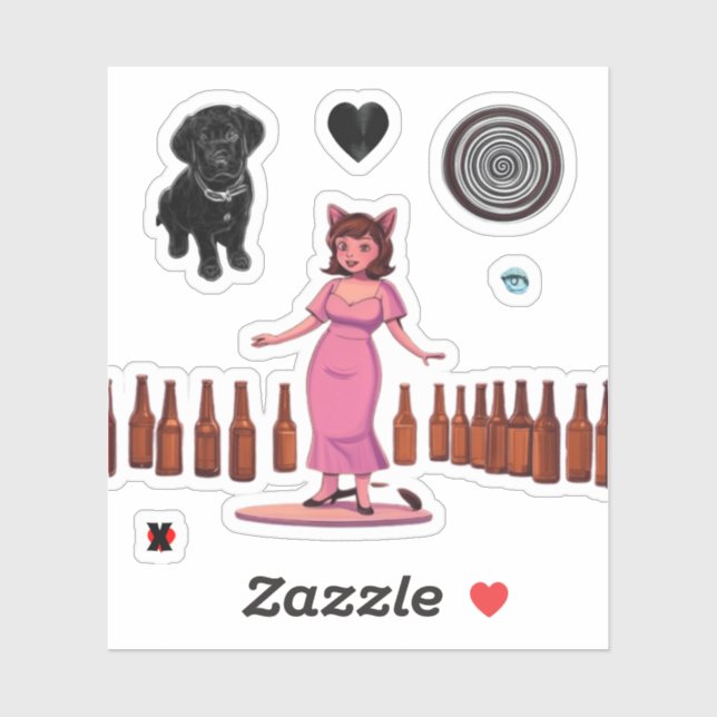 EINIGE MÄDCHEN WOLLTE ZU TRINKEN AUFKLEBER (Blatt)