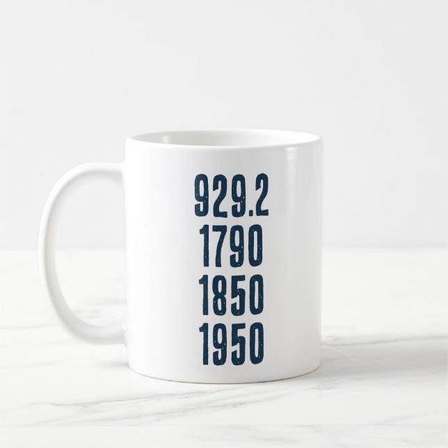 Einige meiner Lieblingszahlen Kaffeetasse (Links)