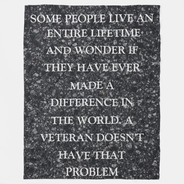 EINIGE MENSCHEN LEBEN EIN GANZES LEBEN FLEECEDECKE (Vorderseite)