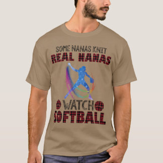 Einige Nanas stricken echte Nanas schauen Softball T-Shirt