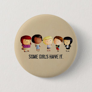 Einige Nebenkultur-Mädchen Button