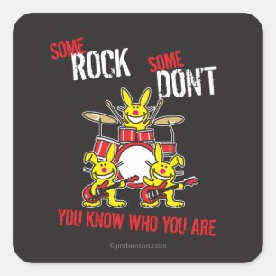 Einige Rock Quadratischer Aufkleber
