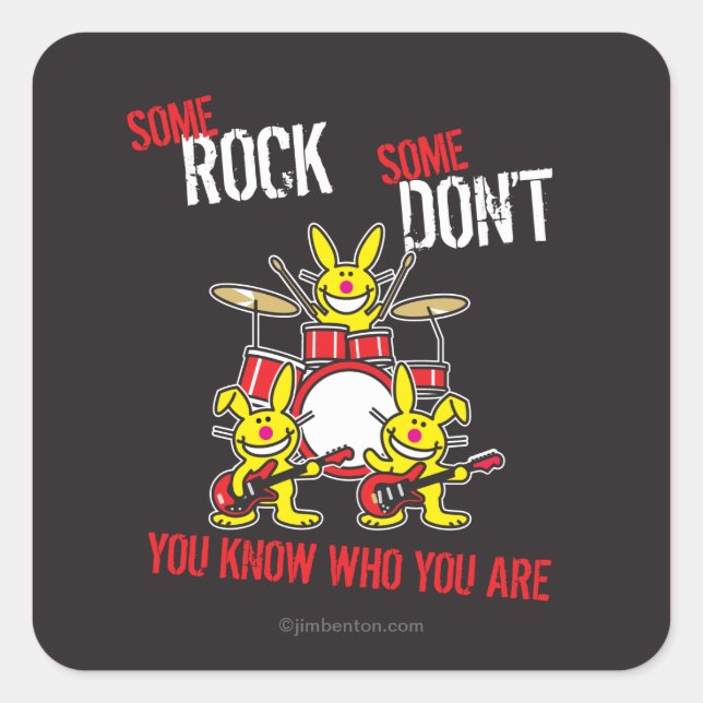 Einige Rock Quadratischer Aufkleber (Vorderseite)