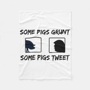 Einige Schweine grunzen Fleecedecke