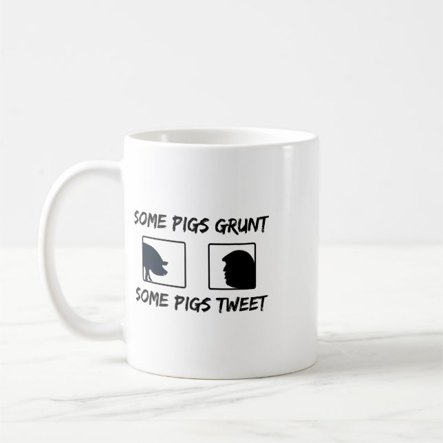 Einige Schweine grunzen  Kaffeetasse (Links)