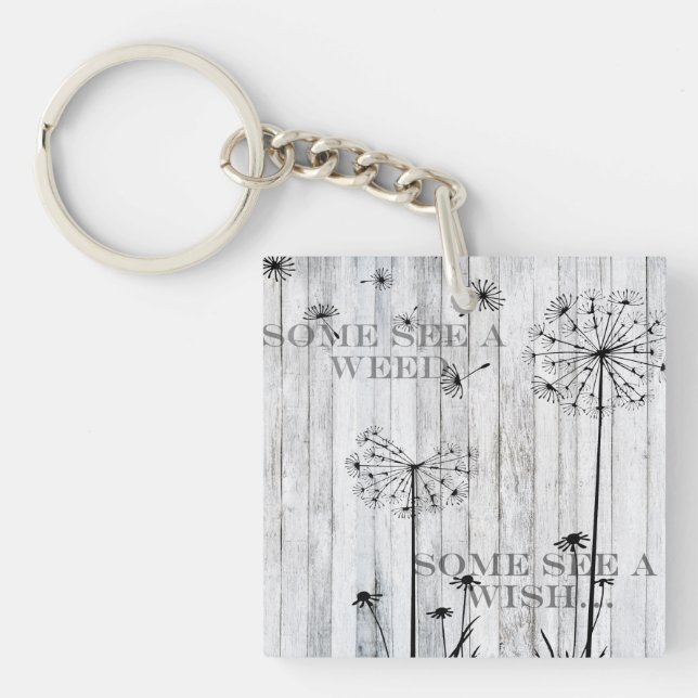 Einige sehen einen gewebten Acrylstoff-Schlüsselan Schlüsselanhänger (Vorderseite)