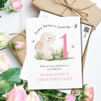 Einige Sonne ist eine Einladung zum 1. Geburtstag Postkarte