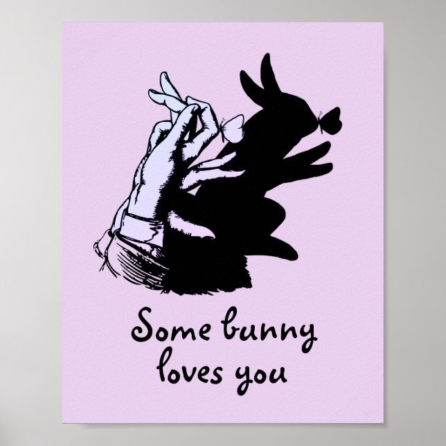 Einige sonnige Lieben Lila mit Schwarzer Schatten  Poster (Vorne)