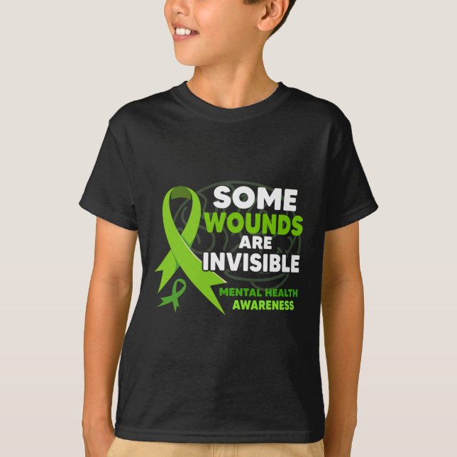 Einige Wunden sind unsichtbare Ribbons psychische  T-Shirt (Vorderseite)