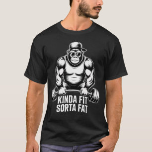 Einigermaßen Fit Ein Bisschen Fett Lustige Fitness T-Shirt