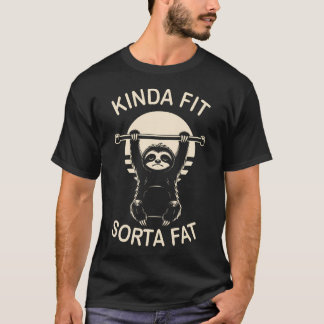 Einigermaßen Fit Ein bisschen Fett Lustige Gym Übu T-Shirt