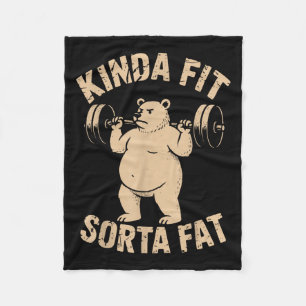 Einigermaßen Fit Ein bisschen Fett - Lustiger Fitn Fleecedecke