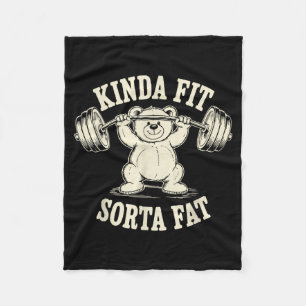 Einigermaßen Fit Ein Bisschen Fett Lustiger Fitnes Fleecedecke