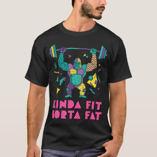 Einigermaßen Fit Ein Bisschen Fett Lustiger Fitnes T-Shirt
