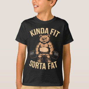 Einigermaßen Fit Ein bisschen Fett - Lustiger Gymn T-Shirt