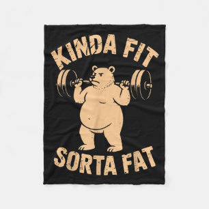 Einigermaßen Fit, Irgendwie Fett - Lustiger Fitnes Fleecedecke