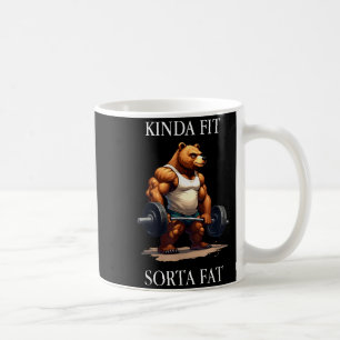 Einigermaßen fit, irgendwie fett - Lustiger Fitnes Kaffeetasse