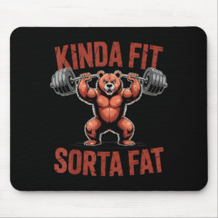 Einigermaßen fit, irgendwie fett, lustiger Gym-Bul Mousepad
