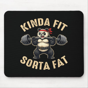 Einigermaßen fit, irgendwie fette Panda-Gymbesuche Mousepad