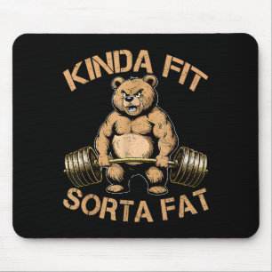 Einigermaßen Fit Ziemlich Fett - Lustiger Fitnesss Mousepad