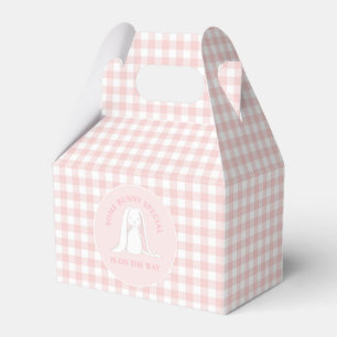 Einiges Häschen-Baby-Shower-Rosa-Gingham Geschenkschachtel
