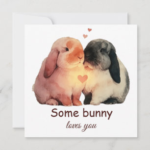 Einiges Kaninchen liebt dich Paarl Liebe Karte