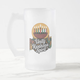 Einigkeit im Kwanzaa-Geist Mattglas Bierglas