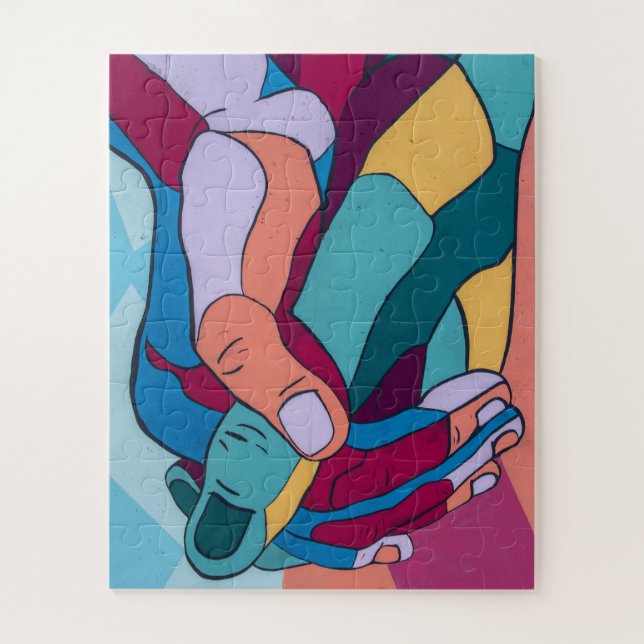 Einigkeit in Diversity mit Händlerpuzzle. Puzzle (Vertikal)