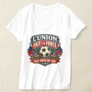 Einigkeit Macht Stark Haiti Fußball Haitianisches T-Shirt