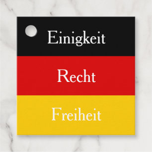 "Einigkeit, Recht, Freiheit", deutsche Flagge Cust Geschenkanhänger