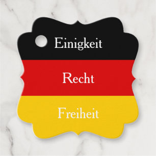 "Einigkeit, Recht, Freiheit", deutsche Flagge Cust Geschenkanhänger