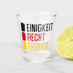Einigkeit Recht Freiheit, deutsches Motto Schnapsglas