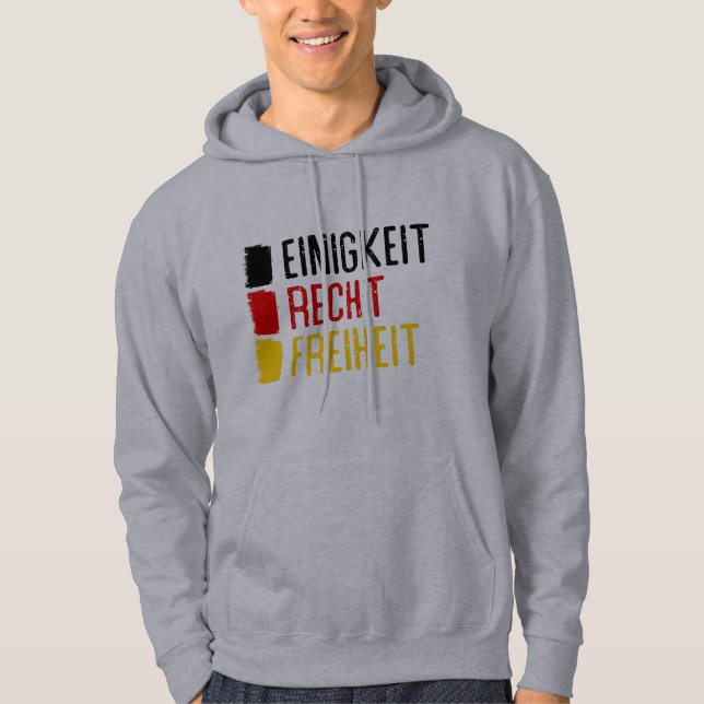 Einigkeit Recht Freiheit Deutschland Motto Hoodie (Vorderseite)