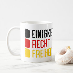 Einigkeit Recht Freiheit, Motto Deutschlands Tasse