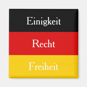 Einigkeit Recht Freiheit Personalizable Deutsch Magnet