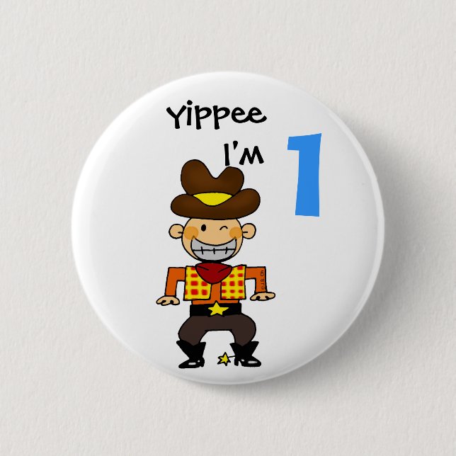 Einjähriger Cowboy Button (Vorderseite)