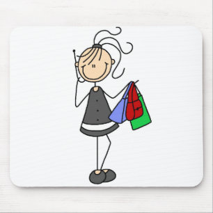 Einkauf mit Mobiltelefon Mousepad