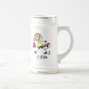 Einkauf-Stickfigur Bierglas