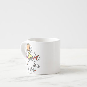 Einkauf-Stickfigur Espressotasse