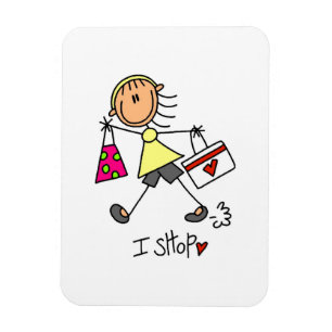 Einkauf-Stickfigur Magnet