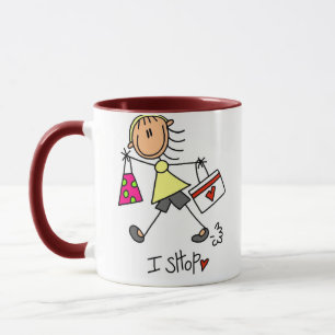 Einkauf-Stickfigur Tasse