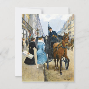 Einkaufen auf der Rue de la Paix, feine Kunst Karte