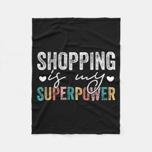 Einkaufen Ist Mein Superwer Lustige Einkaufen Zita Fleecedecke