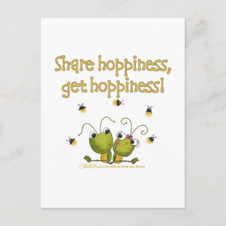 Einkäufer teilen postkarte