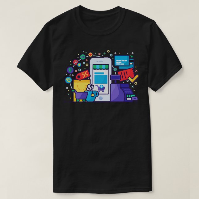 Einkaufsgeschäft T-Shirt (Design vorne)
