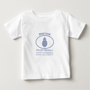 Einkaufsgeschäft vor Ort, Shop Kleine blaue Ananas Baby T-shirt
