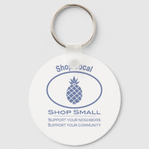 Einkaufsgeschäft vor Ort, Shop Kleine blaue Ananas Schlüsselanhänger