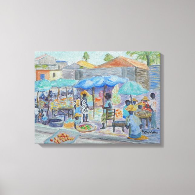 EINKAUFSGESCHÄFTE IN HAITI Canvas Print Leinwanddruck (Vorderseite)