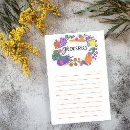 Einkaufsliste für Obst und Gemüse Post-it Klebezettel